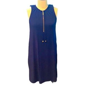 Michael Kors sleeveless half zip dress New